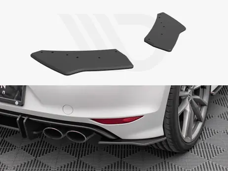 Latest Maxton Design Black Street Pro Rear Side Splitters VW Golf R Mk7 (2013-2016)