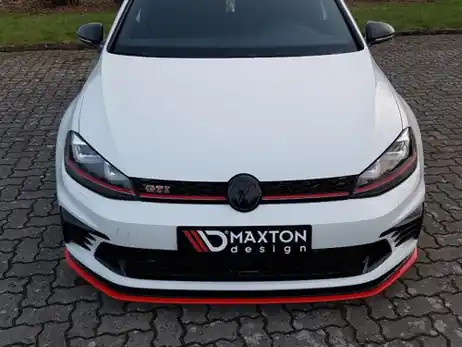 Free Delivery Maxton Design Gloss Black Front Splitter VW Golf Mk7 GTI Clubsport (2016-2017)