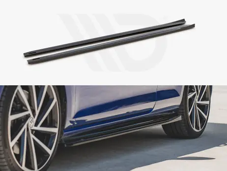 Secure Checkout Maxton Design Gloss Black Side Skirts Diffusers V.4 VW Golf 7 R GTI Facelift (2017-2019)