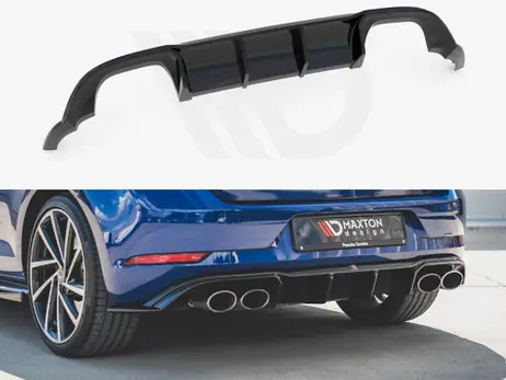 Last Chance Maxton Design Gloss Black Rear Valance V.3 VW Golf 7 R Facelift (2017-2019)