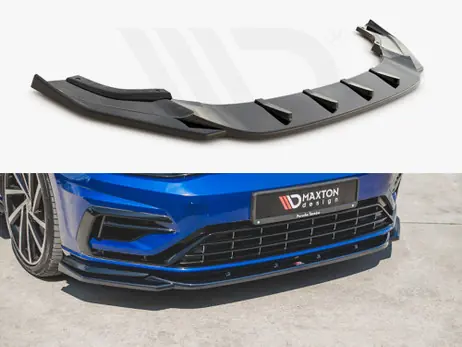 Maxton Design Gloss Black Front Splitter V.9 VW Golf R 7.5 (2017-2020) Place Order