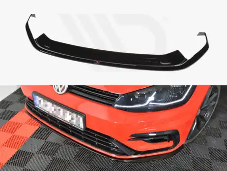 Buy Direct Maxton Design Gloss Black Front Splitter V.7 VW Golf R 7.5 (2017-20)