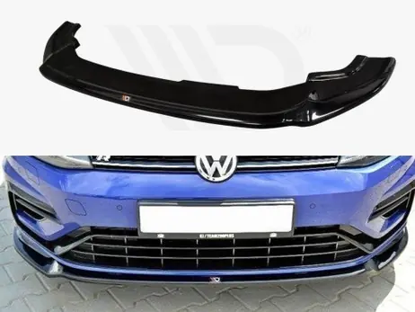 Handmade Maxton Design Gloss Black Front Splitter V.3 VW Golf R 7.5 (2017-19)