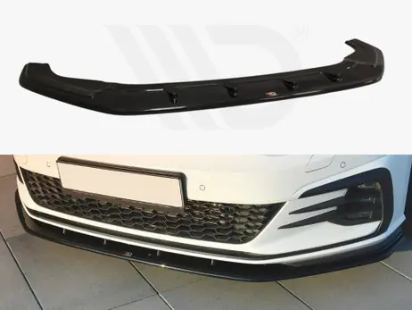 Last Chance Maxton Design Gloss Black Front Splitter V.1 VW Golf GTI 7.5 (2017-19)