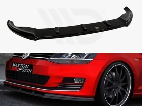 Popular Maxton Design Gloss Black Front Splitter VW Golf 7