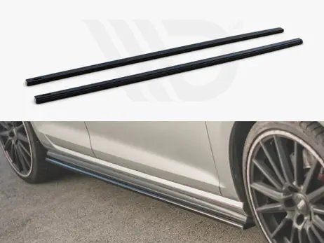 Secure Checkout Maxton Design Gloss Black Side Skirts Diffusers V2 VW Golf 7 GTI (2013-2016)