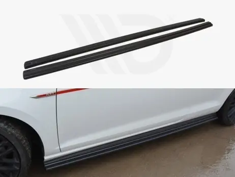 Holiday Sale Maxton Design Gloss Black Side Skirts Diffusers VW Golf 7 and 7.5 GTI (2012-2016)