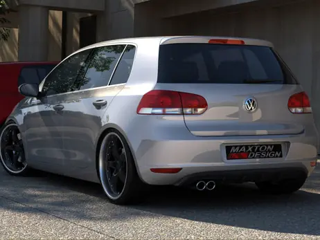 Maxton Design Gloss Black Rear Valance VW Golf Vi With 1 Exhaust Hole Buy Online