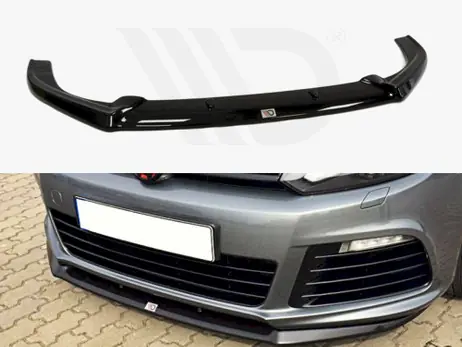 Modern Maxton Design Gloss Black Front Splitter VW Golf Vi R Cupra Look