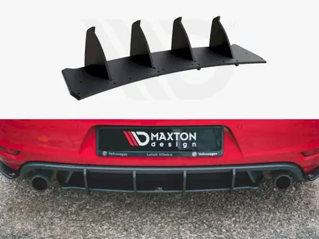 Maxton Design Black Racing Durability Rear Diffuser V2 VW Golf GTI Mk6 (2008-2012) Special Offer