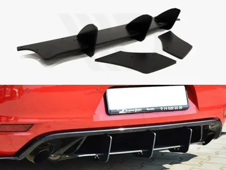Maxton Design Rear Diffuser Rear Side Splitters VW Golf Mk6 GTI / 35Th Price Cut