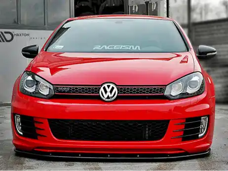 Secure Checkout Maxton Design Gloss Black Front Splitter Ver.2 VW Golf Vi (For Golf GTI 35Th)
