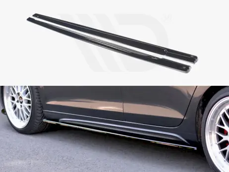 Maxton Design Gloss Black Side Skirts Diffusers VW Golf Mk6 GTI/ Gtd (2008-2012) Certified