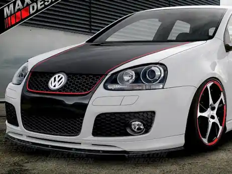 Price Cut Maxton Design Gloss Black Front Splitter VW Golf V GTI Votex
