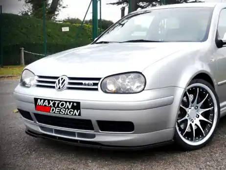 Mega Sale Maxton Design Gloss Black Front Splitter VW Golf 4 (For 25Th Front Bumper Spoiler)