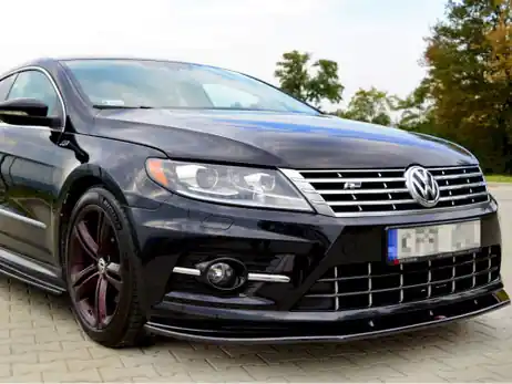 Maxton Design Gloss Black Front Splitter Volkswagen Cc R-Line (2012-2017) Direct From Manufacturer