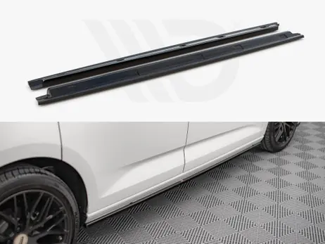 Maxton Design Gloss Black Side Skirts Diffusers VW Caddy Mk5 (2020-) Exclusive