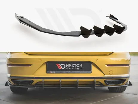 Price Cut Maxton Design Black + Gloss Flaps Maxton Racing Rear Valance (+Flaps) VW Arteon R-Line (2017-)