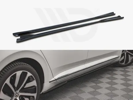 Luxury Maxton Design Gloss Black Side Skirts Diffusers VW Arteon R / R-Line Facelift (2020-)