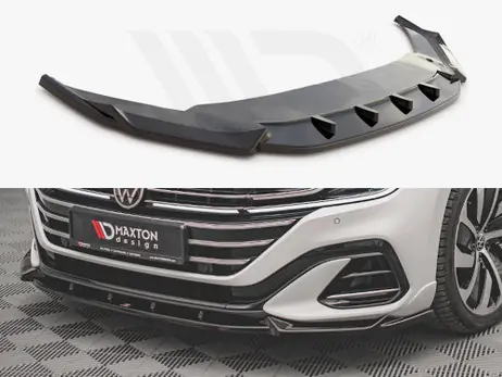 Fan Favorite Maxton Design Gloss Black Front Splitter V.1 VW Arteon R-Line Facelift (2020-)