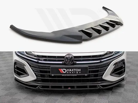 Maxton Design Gloss Black Front Splitter V.2 VW Arteon R (2020-) Last Chance