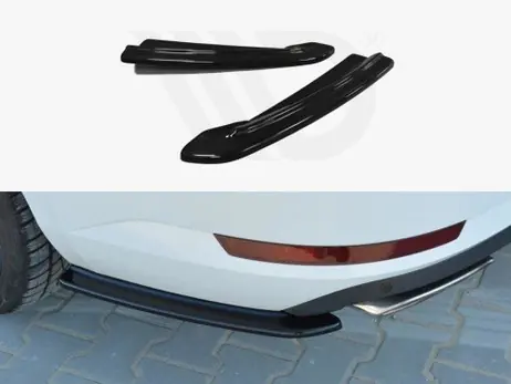 Fast Shipping Maxton Design Gloss Black Rear Side Splitters Skoda Superb Iii