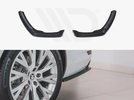 Super Sale Maxton Design Gloss Black Rear Side Splitters Skoda Superb Mk3 Fl Hatchback / Estate (2019-)