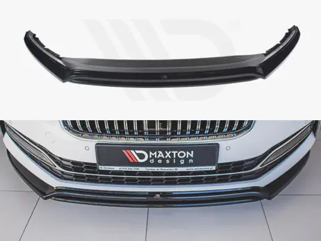 Maxton Design Gloss Black Front Splitter V.3 Skoda Superb Mk3 Fl (2019-) Crafted