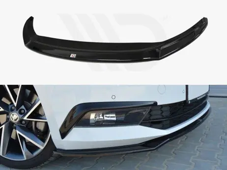 Maxton Design Gloss Black Front Splitter V.2 Skoda Superb Iii While Supplies Last