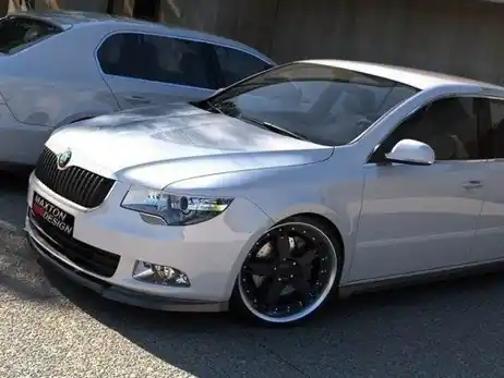 Maxton Design Gloss Black Front Splitter Skoda Superb Ii Instant Buy