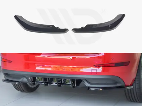 Maxton Design Gloss Black Rear Side Splitters Skoda Scala (2019-Up) Exclusive Offer