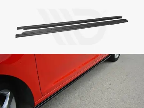 Factory Price Maxton Design Gloss Black Side Skirts Diffusers Skoda Rapid