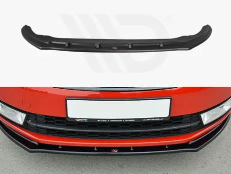 Maxton Design Gloss Black Front Splitter V2 Skoda Rapid Premium