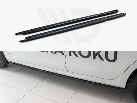 Maxton Design Gloss Black Side Skirts Splitters V2 Skoda Octavia Mk4 (2019-) Shop Now