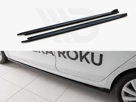 Maxton Design Gloss Black Side Skirts Splitters V1 Skoda Octavia Mk4 (2019-) Free Shipping