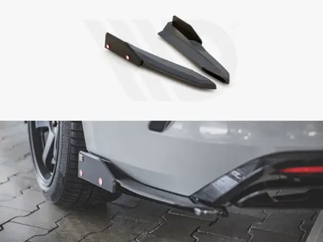 Place Order Maxton Design Gloss Black Rear Side Splitters (+Flaps) V2 Skoda Octavia Rs Mk4 (2020-)