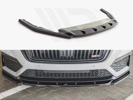 Save Now Maxton Design Gloss Black Front Splitter V3 Skoda Octavia Rs Mk4 (2020-)