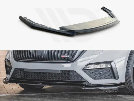 Maxton Design Gloss Black Front Splitter V4 Skoda Octavia Rs Mk4 (2020-) Deal