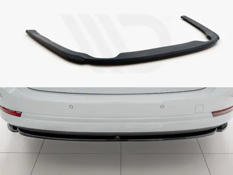 Maxton Design Gloss Black Central Rear Splitter Skoda Octavia Mk4 (2019-) Top Rated