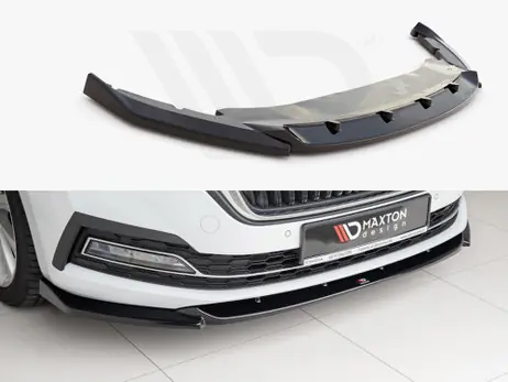Discount Maxton Design Gloss Black Front Splitter V1 Skoda Octavia Mk4 (2019-)
