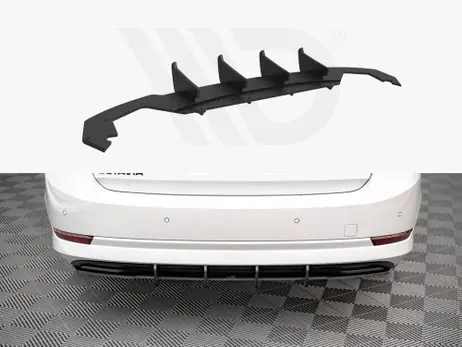 Buy Direct Maxton Design Black Street Pro Rear Diffuser Skoda Octavia Mk4 (2019-)