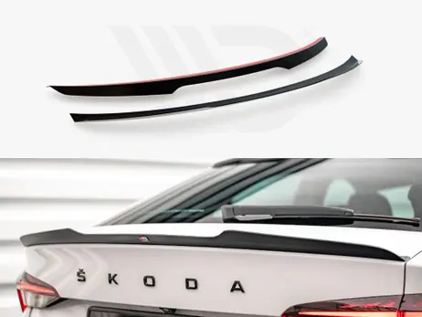 Special Offer Maxton Design Gloss Black Spoiler Cap Skoda Octavia Liftback Mk4 (2019-)