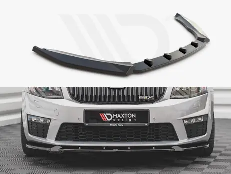 Final Sale Maxton Design Gloss Black Front Splitter V.3 Skoda Octavia Rs Mk3 (2013-2016)