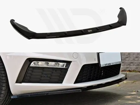 Hassle-Free Returns Maxton Design Gloss Black Front Splitter V.1 Skoda Octavia Mk3 VRS (2013-2016)