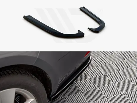 Genuine Maxton Design Gloss Black Rear Side Splitters Skoda Octavia Mk3 Facelift (2016-2020)