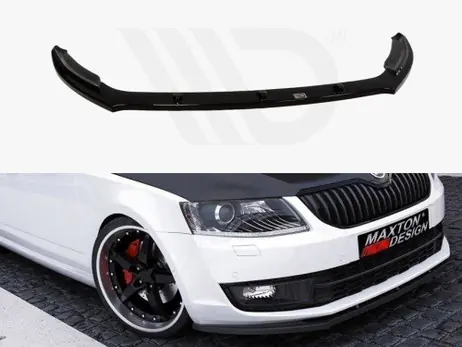 Place Order Maxton Design Gloss Black Front Splitter V.2 Skoda Octavia Iii