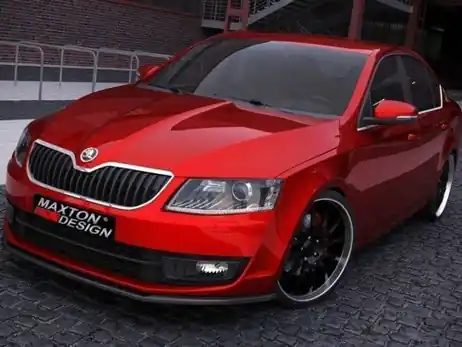 Weekend Sale Maxton Design Gloss Black Front Splitter Skoda Octavia Iii