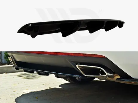 Worldwide Shipping Maxton Design Gloss Black Central Rear Splitter Skoda Octavia VRS Mk3/ Mk3.5 Hatchback/ Estate