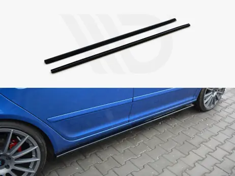 Maxton Design Gloss Black Side Skirts Splitters Skoda Octavia Mk2 VRS Facelift (2008-2013) Money Back Guarantee