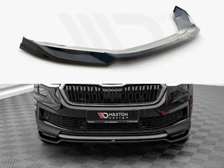 Wholesale Maxton Design Gloss Black Front Splitter V.2 Skoda Kodiaq Mk1 Facelift (2021-)